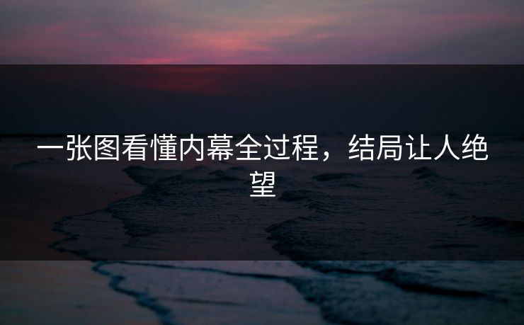 一张图看懂内幕全过程，结局让人绝望